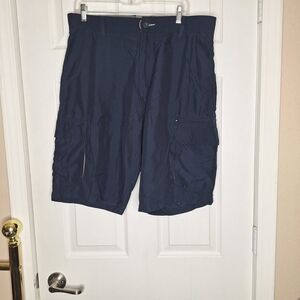 Burnside Dark Blue Cargo Shorts Size 34